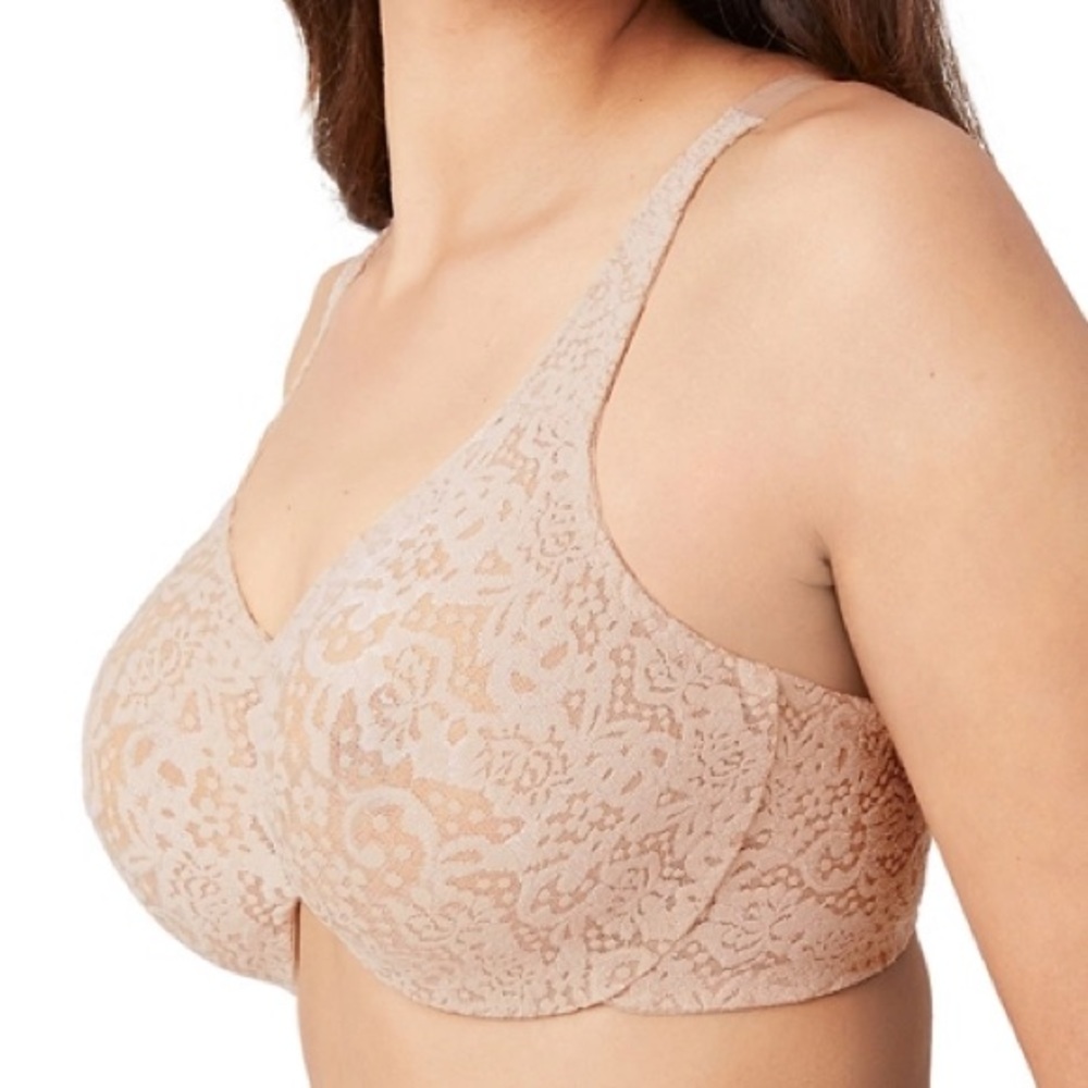 Wacoal Nude Halo Lace Unlined Underwire Bra D Gem